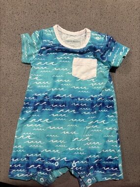 Coco Moon Blue Wave Baby One-Piece Bodysuit